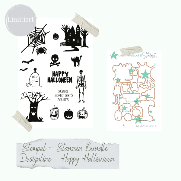Bundle - Designline - Happy Halloween - Stempelset & Stanzen