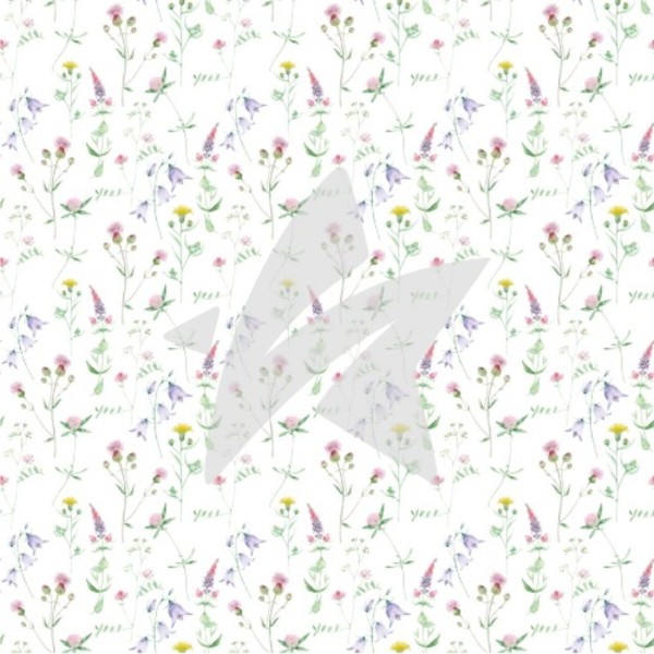 Designpapier - Blumenwiese mit Klee