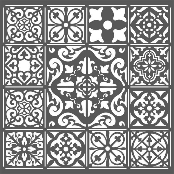 Stamperia Thick Stencil Azulejos Tiles