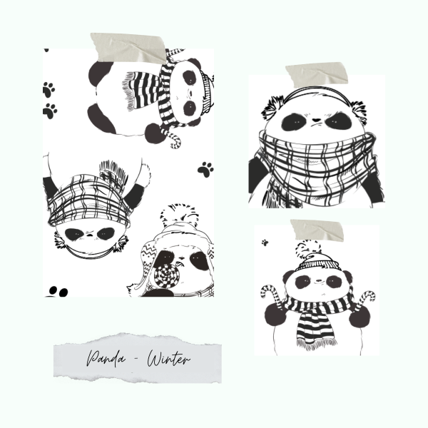 Stempelset - Panda - Winter