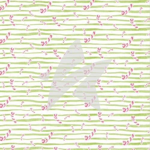 Designpapier - Treeebird - Zuckerstangen Grüne Streifen