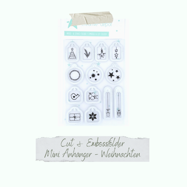 Cut & Emboss Folder - Mini Anhänger - Weihnachten - 11 x 15,5 cm