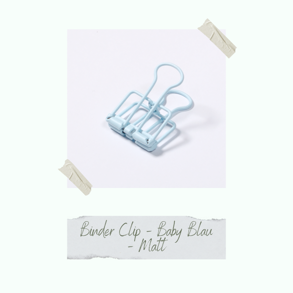 Binder Clip - Baby Blau - Matt