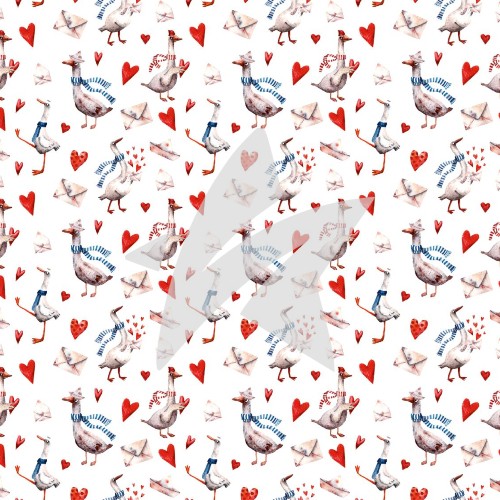 Designpapier - Designline - Verliebte Vögel - Herzensbrecher
