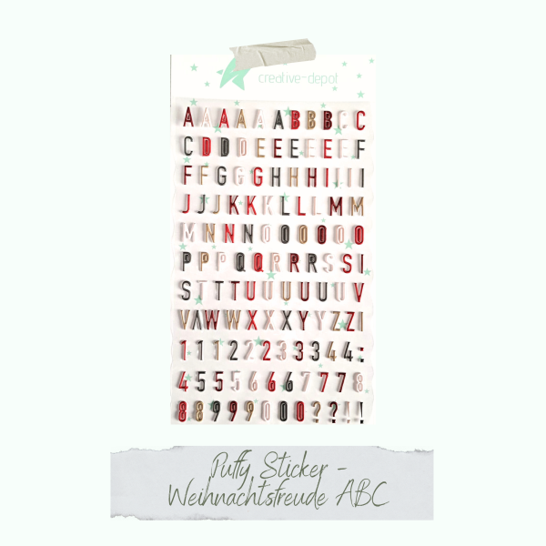 Puffy Sticker - Weihnachtsfreude ABC