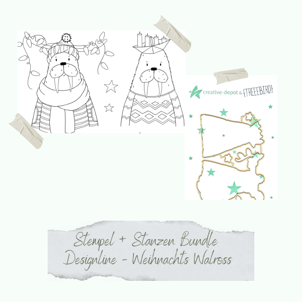 Bundle - Stempelset & Stanzen - Designline - Weihnachts Walross