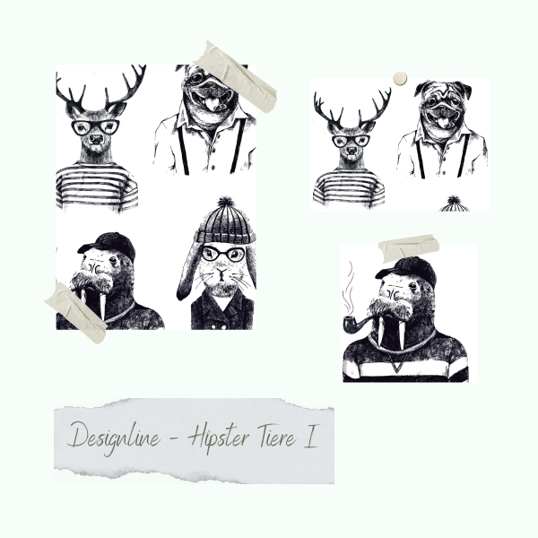 Stempelset - Designline - Hipster Tiere I