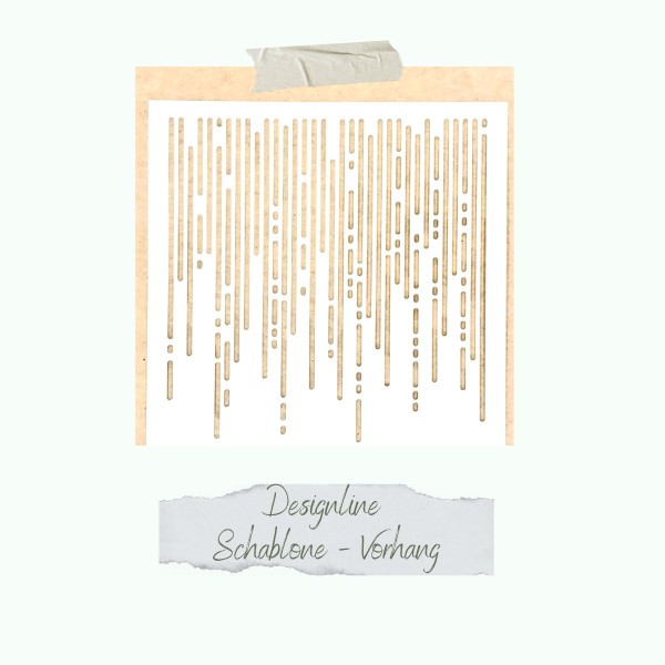 Schablone - Designline - Vorhang