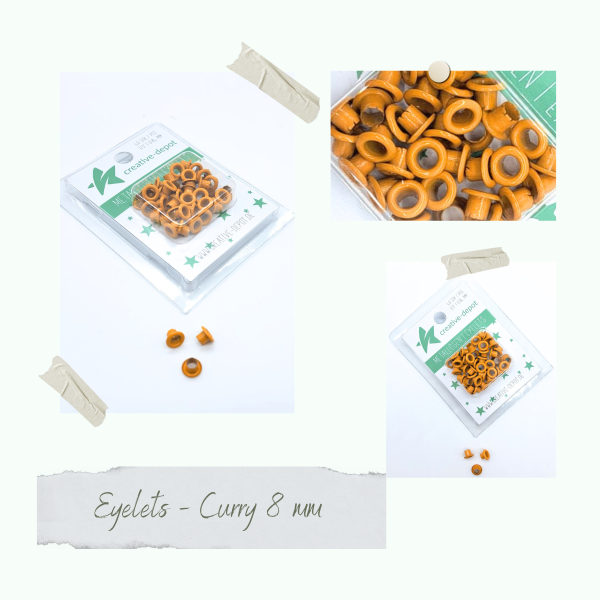Eyelets - Curry - 8mm