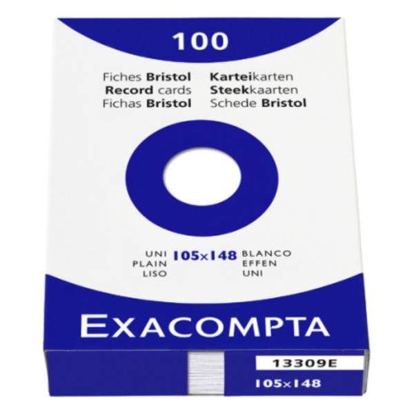 Exacompta - Karteikarten - blanco - A6 - 100 Blatt