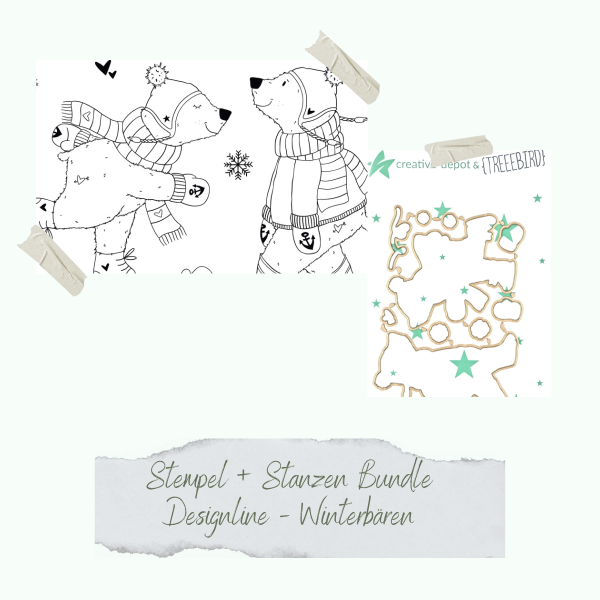 Bundle - Designline - Winterbären - Stempelset & Stanzen