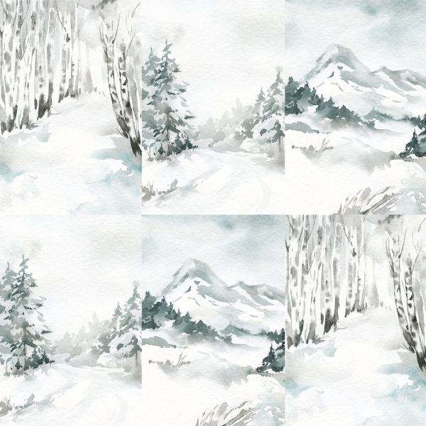 Designpapier - Kartenaufleger Winterwelt