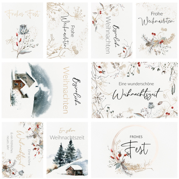 Designpapier -Winter - Weihnachtskärtchen