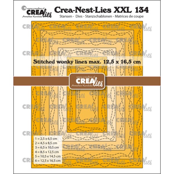 Crealies - Rechteck - Wonky Lines
