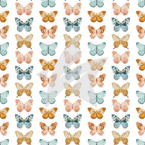 Transparent - Designpapier - Boho Schmetterlinge