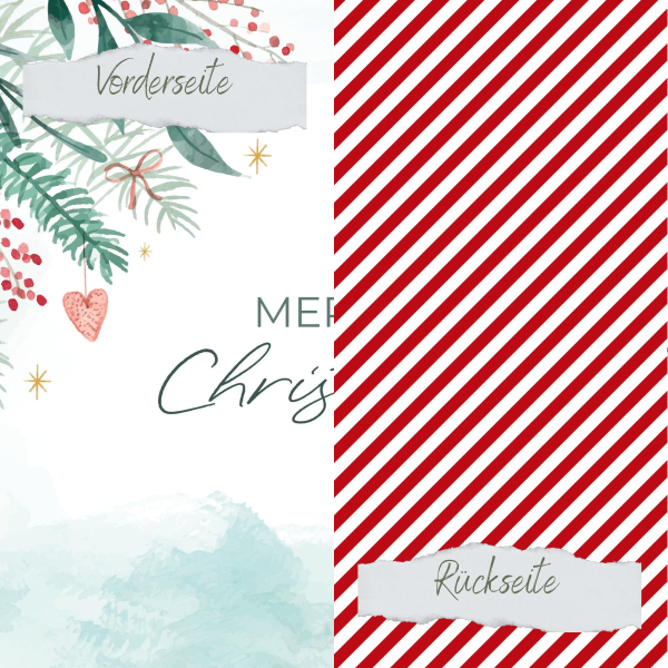 Designpapier - Weihnachtsfreude - Merry Christmas - Beidseitig bedruckt