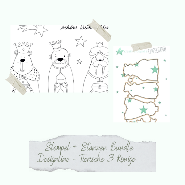 Bundle - Stempelset & Stanzen - Designline - Tierische 3 Könige