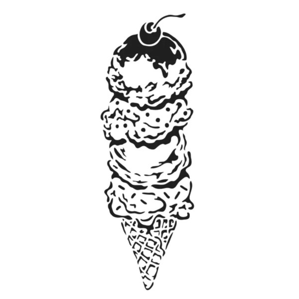Schablone - Slimline Ice Cream Cone