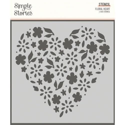 simple stories floral heart