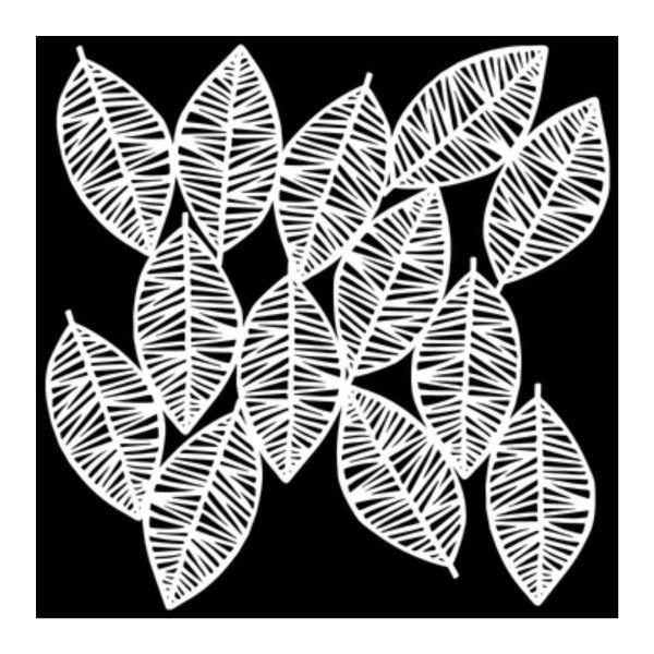 Schablone Striped Leaves 6 x 6"