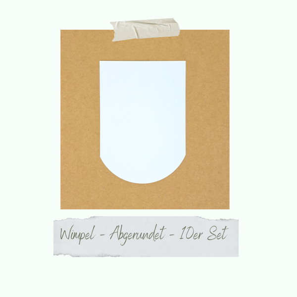 Produktset - Wimpel - Abgerundet - 10er Set