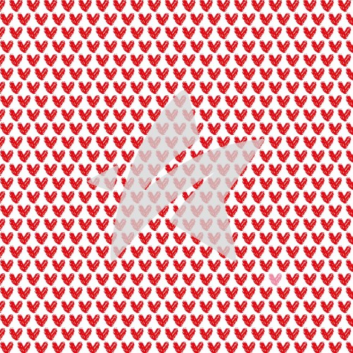 Designpapier - Designline - Kisses - Rote Herzen
