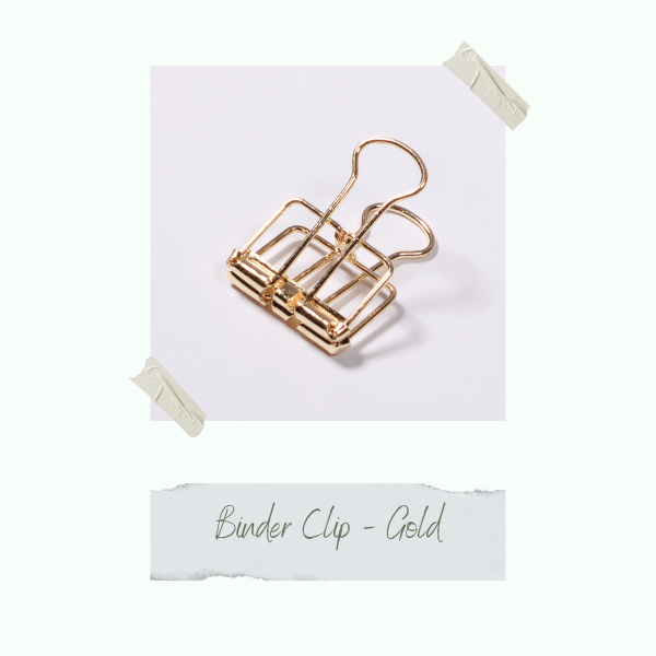Binder Clip - Gold