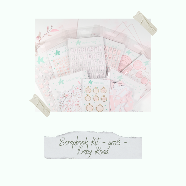 Scrapbook Kit - groß - Baby Rosa - Layoutliebe