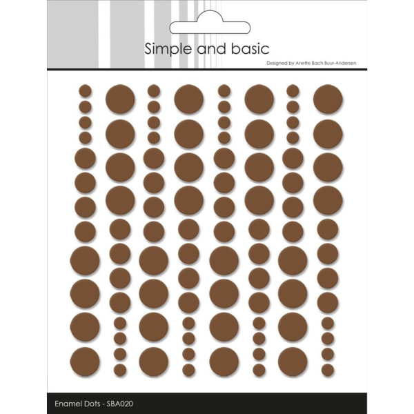 Simple and Basic - Enamel Dots - Chocolate Brown