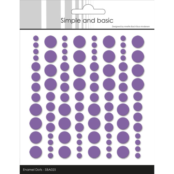 Simple and Basic - Enamel Dots - Purple