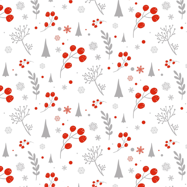 Designpapier - Designline - Rote Weihnachtsbeeren