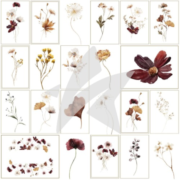 Designpapier - Auflegerpapier - Wildblumen