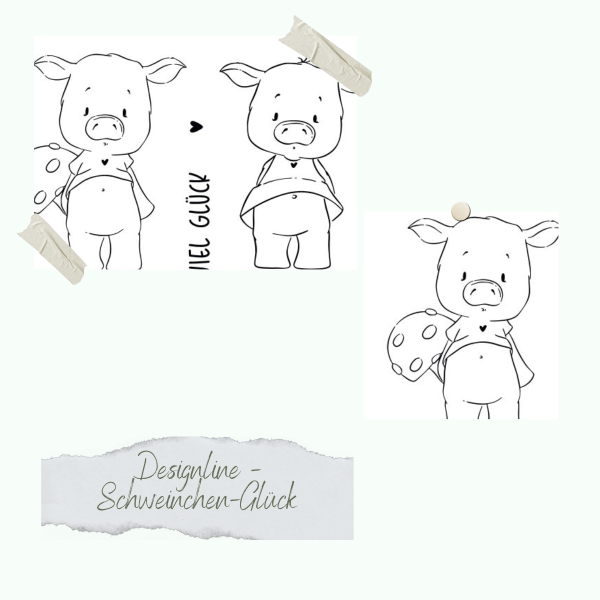 Stempelset - Designline - Schweinchen-Glück