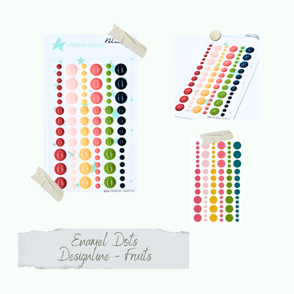 Enamel Dots - Designline - Fruits