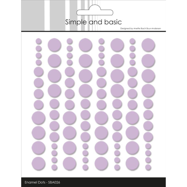 Simple and Basic - Enamel Dots - Light Purple