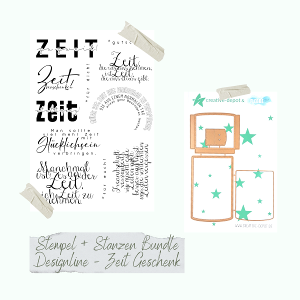 Bundle - Designline - Zeit Geschenk - Stempelset & Stanzen