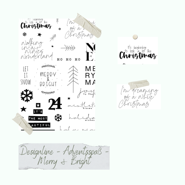 Stempelset - Designline - Adventsspaß - Merry & Bright