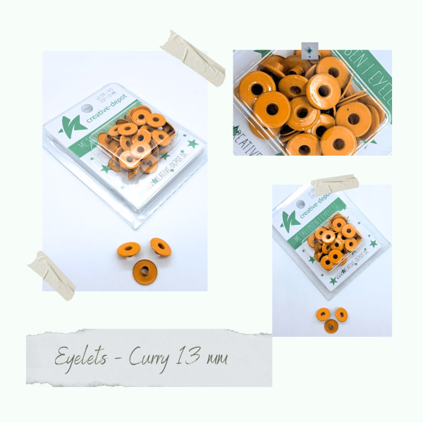 Breite Eyelets - Curry - 13mm