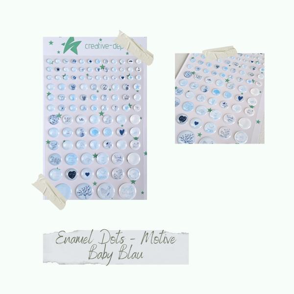 Enamel Dots - Motive - Baby Blau