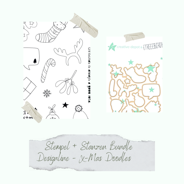 Bundle - Stempelset & Stanzen - Designline - X-Mas Doodles