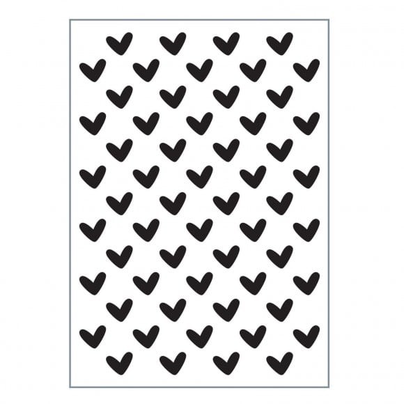 Love It embossing folder A6 hearts